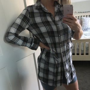 Long plaid shirt